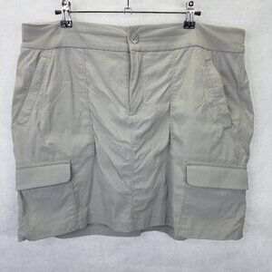Athleta Trekkie 2.0 Hiking Skort Women 14 Grey Cargo Mesh Lined Gorpcore Outdoor